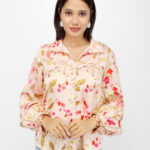 Women’s Pink with Multicolour Floral Printed Shirt / Top
