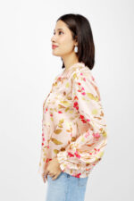 Women’s Pink with Multicolour Floral Printed Shirt / Top - Image 3