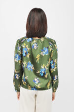 Women’s Floral Printed Smocked Neck Top - Image 2