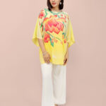 Magnolia Art Hand-Painted Georgette Top