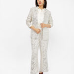 Glam Champagne Sequin Co-Ord – Jacket & Flare Pants