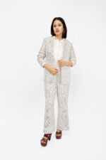 Glam Champagne Sequin Co-Ord – Jacket & Flare Pants