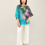 Magnolia Luxe Hand-Painted Silk Top