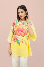 Magnolia Art Hand-Painted Georgette Top - Image 3