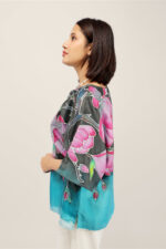 Magnolia Luxe Hand-Painted Silk Top - Image 4