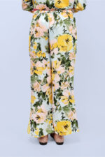 Women’s Sky Blue Floral Printed Satin Co-ord Set - Image 5